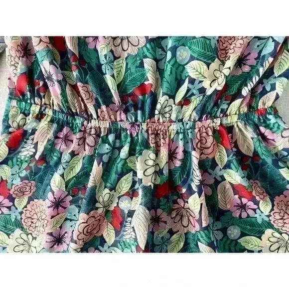 Matilda Jane Sz XS Kookaburra Floral Blouse Green Feminine Pretty Cottagecore - Picture 15 of 16